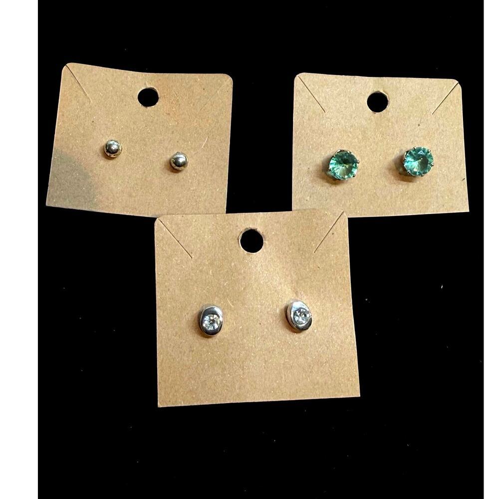 Cute Bear Earrings Bundle – Silver Teddy + Purple Gummy